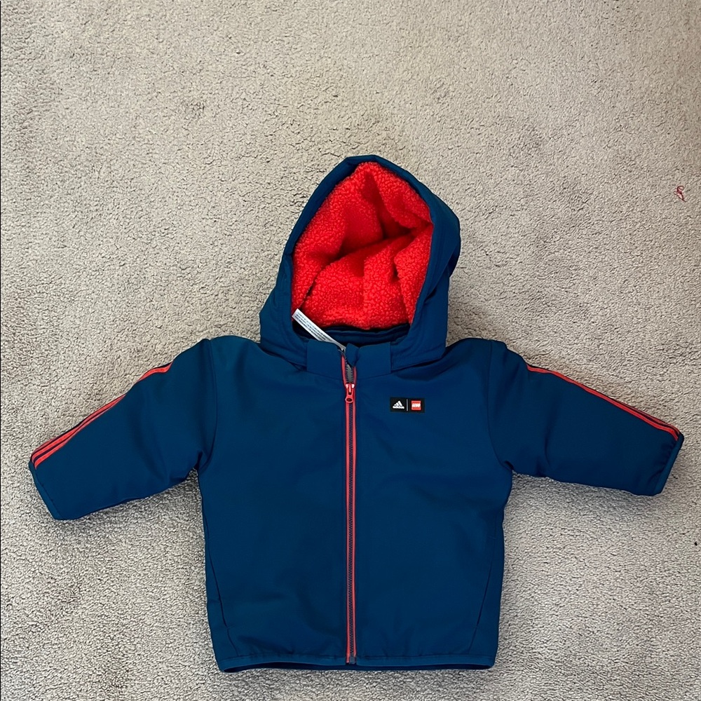 Adidas x LEGO Blue Jacket with Red Interior